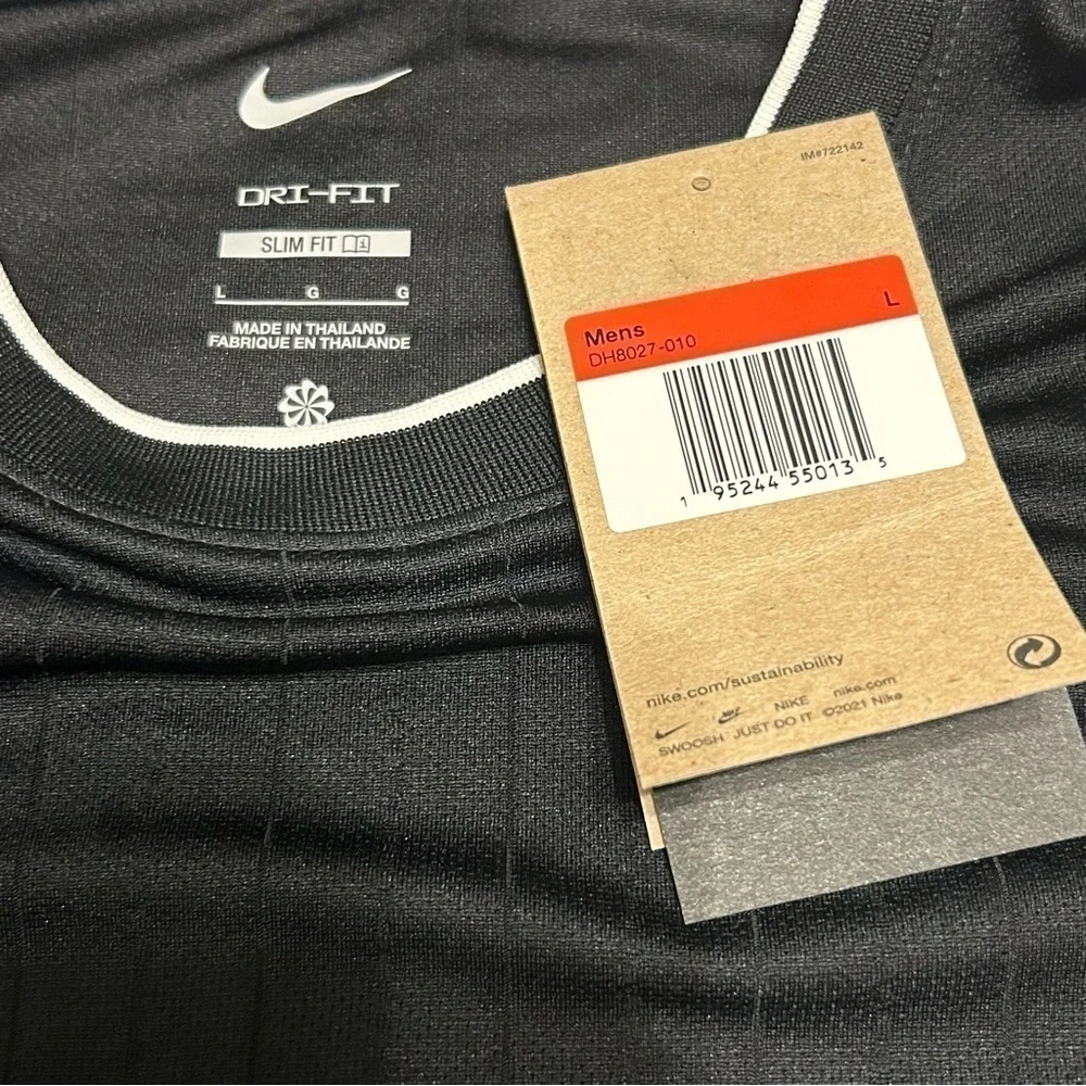 Nike Dri-FIT Referee Jersey Longsleeve Men’s Large Black/White NWT